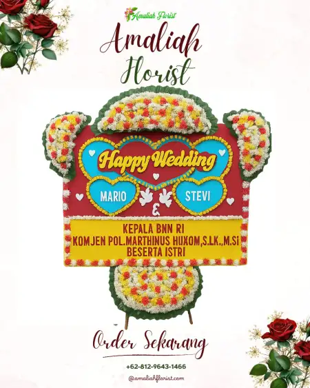 Papan Bunga Pernikahan Jompo